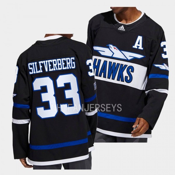 Hawks Jakob Silfverberg Anaheim Ducks Black #33 Authentic Jersey