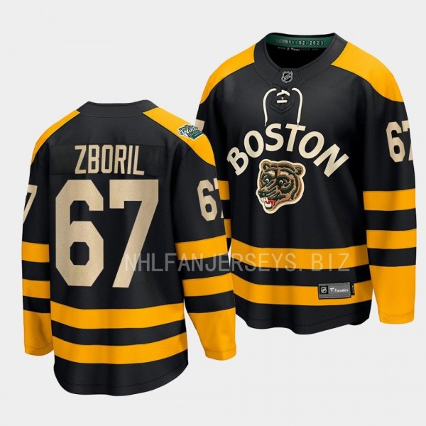 Boston Bruins Jakub Zboril 2023 Winter Classic Black Breakaway Jersey Men's