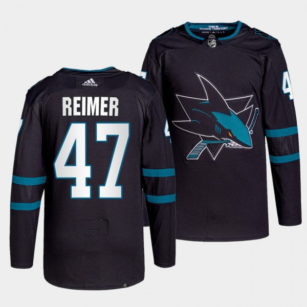 James Reimer #47 Sharks Alternate Black Jersey 202...