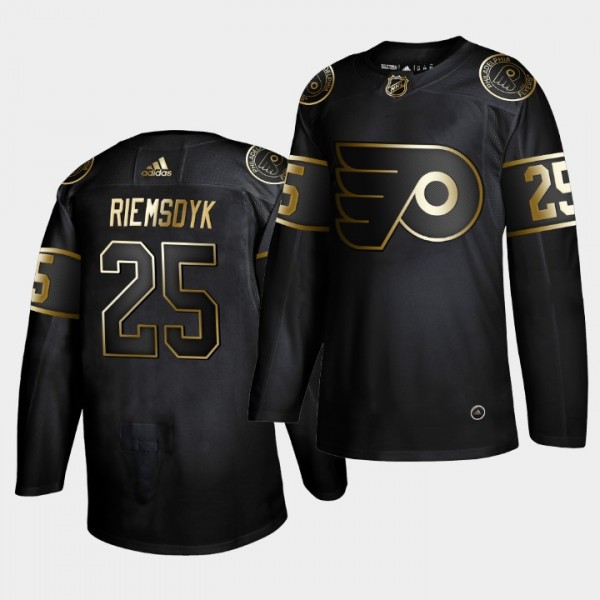James van Riemsdyk #25 Flyers Golden Edition Black...