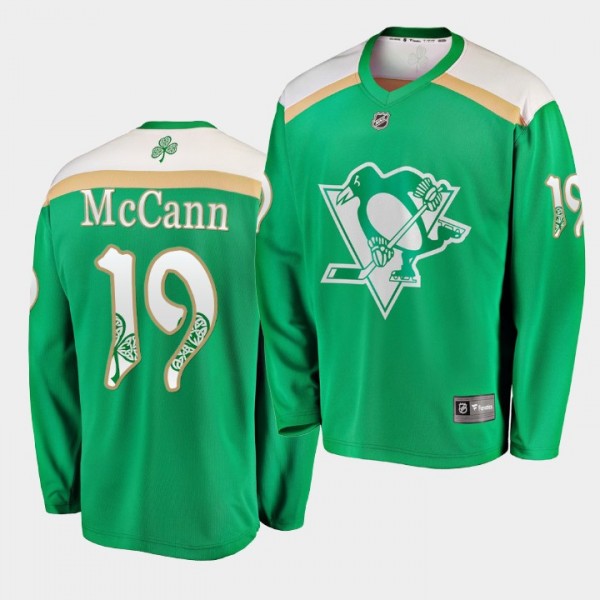 Jared McCann Penguins #19 Replica 2019 St. Patrick's Day Jersey