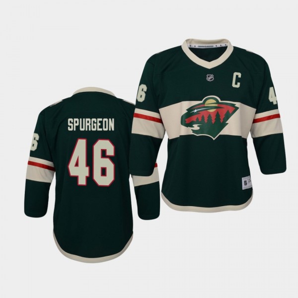 Jared Spurgeon Youth Jersey Wild Home Green 2021 captain Jersey