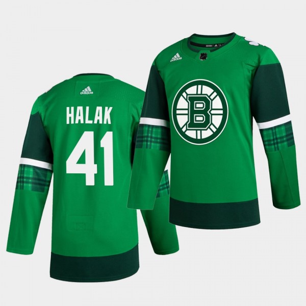 Jaroslav Halak #41 Bruins 2020 St. Patrick's Day A...