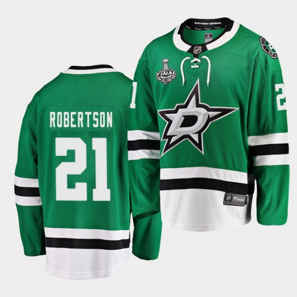 Dallas Stars Jason Robertson 2020 Stanley Cup Final Bound Home Player Green Jersey