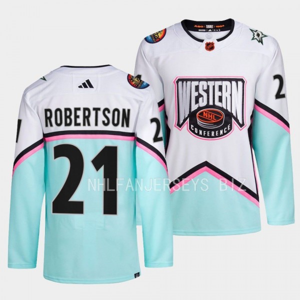 Jason Robertson 2023 NHL All-Star Western Conference Dallas Stars #21 White Jersey Authentic
