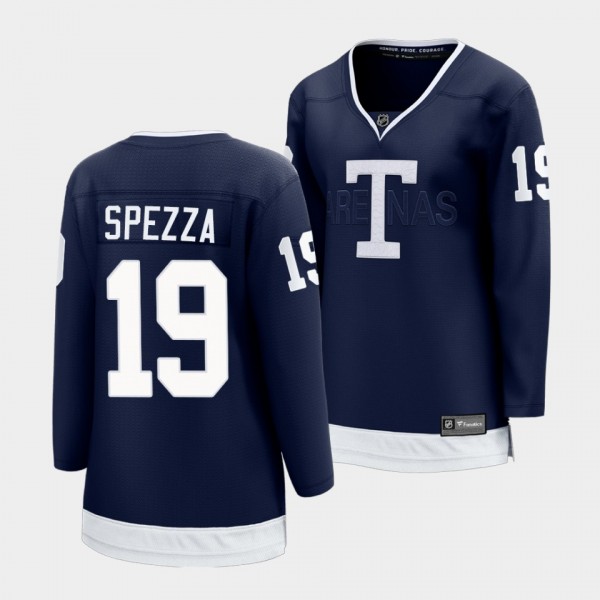 Toronto Maple Leafs 2022 Heritage Classic Jason Spezza #19 Women Navy Jersey
