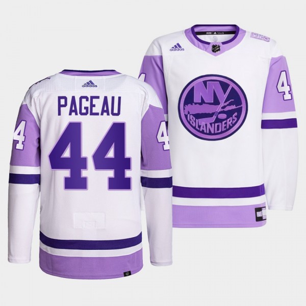 New York Islanders Jean-Gabriel Pageau 2021 HockeyFightsCancer Jersey #44 White Primegreen