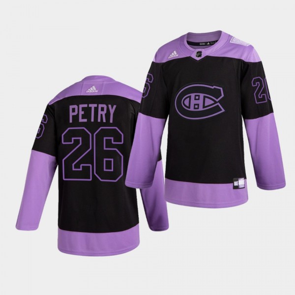 Montreal Canadiens Jeff Petry HockeyFightsCancer Jersey Purple Authentic