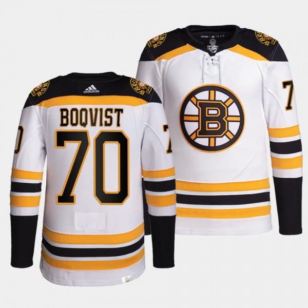 Jesper Boqvist Boston Bruins Away White #70 Authen...