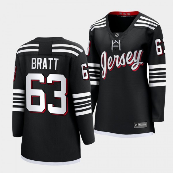 Jesper Bratt Devils 2022 Alternate Premier Women J...