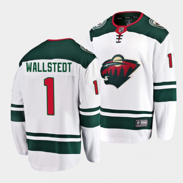 Jesper Wallstedt Minnesota Wild 2021 NHL Draft Jersey Away White