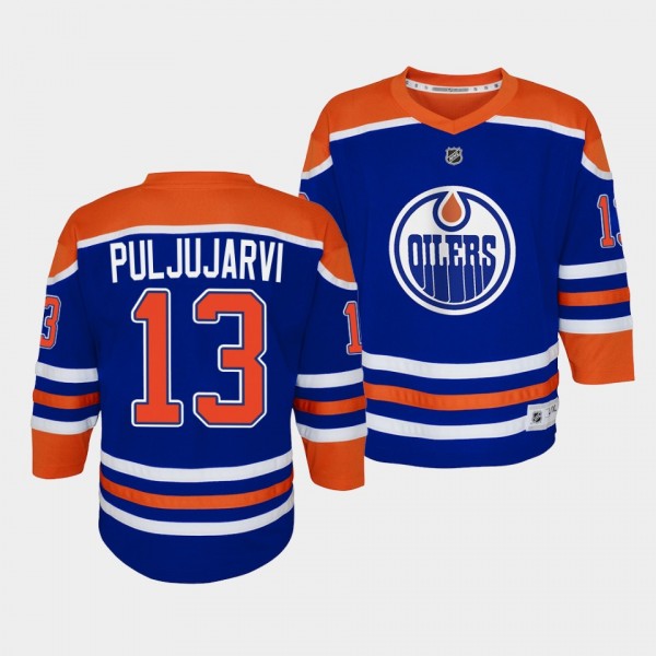Jesse Puljujarvi Edmonton Oilers Youth Jersey 2022-23 Home Royal Replica Player Jersey