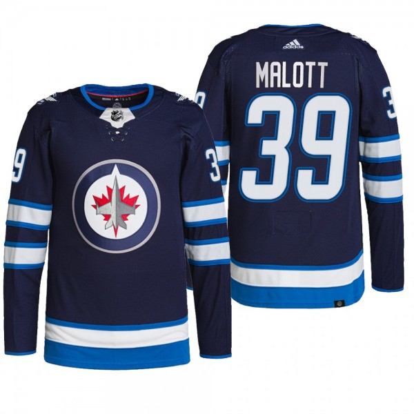 Jeff Malott Winnipeg Jets Home Jersey 2022 Navy #39 Authentic Primegreen Uniform