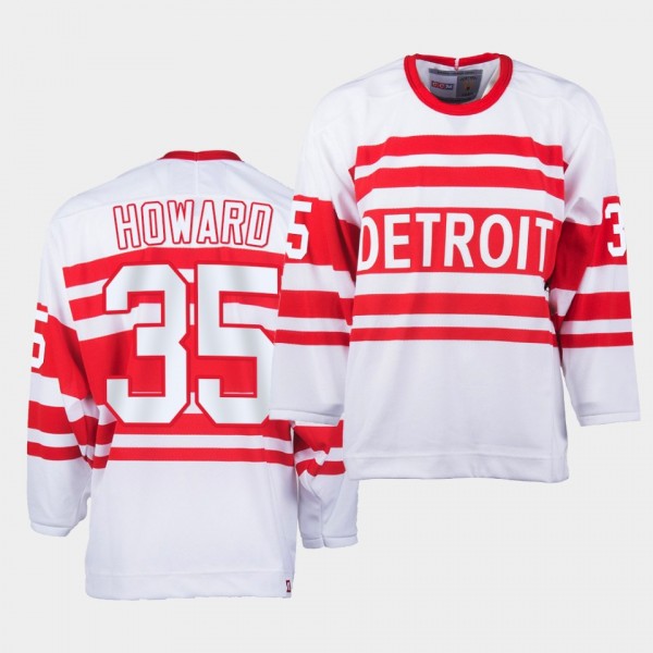 Jimmy Howard #35 Detroit Red Wings Retro Vintage W...