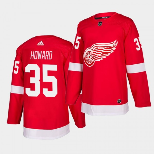 Jimmy Howard #35 Red Wings 2018 Home Men's Jersey