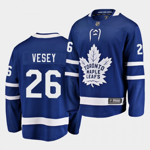 Jimmy Vesey Toronto Maple Leafs 2020-21 Home Men R...