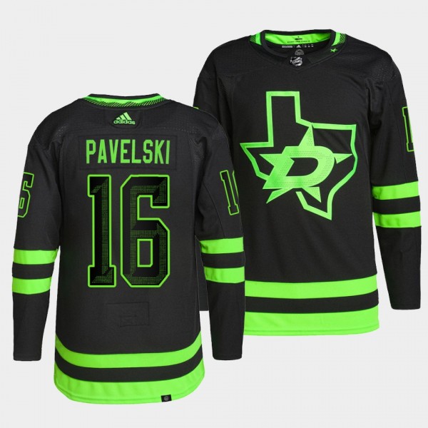 Joe Pavelski #16 Stars Alternate Black Jersey 2021...