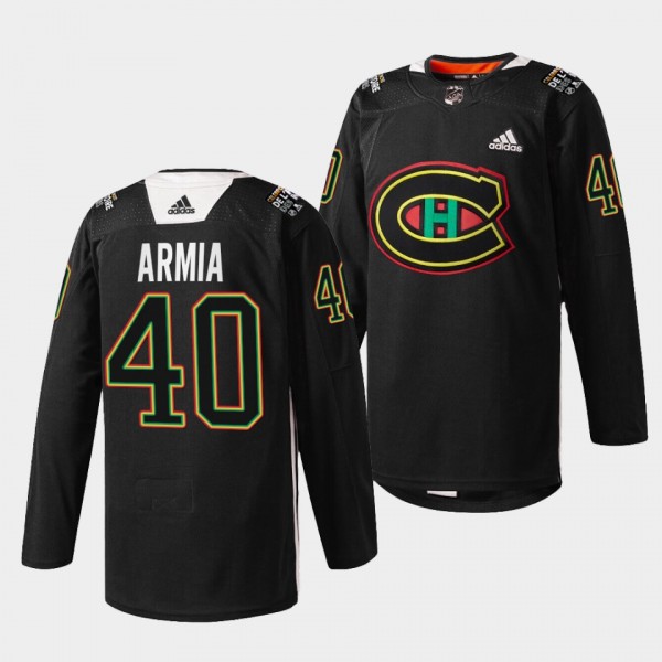 Joel Armia Canadiens #40 Black History Night Jerse...