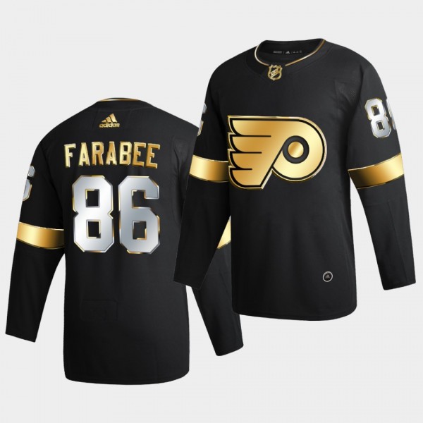 Philadelphia Flyers Joel Farabee 2020-21 Golden Edition Limited Authentic Black Jersey