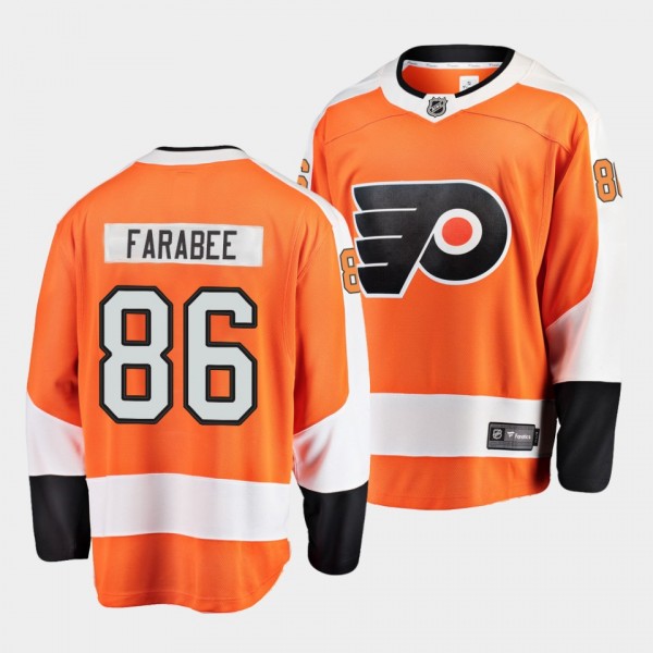 Joel Farabee Philadelphia Flyers 2021-22 Home Orange Player Men Jersey