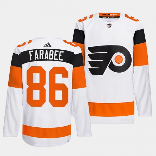 2024 NHL Stadium Series Philadelphia Flyers Joel Farabee #86 White Authentic Pro Jersey