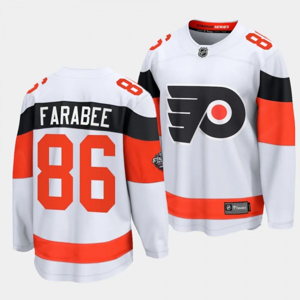 Philadelphia Flyers Joel Farabee 2024 NHL Stadium Series White Breakaway Player Jersey Men's