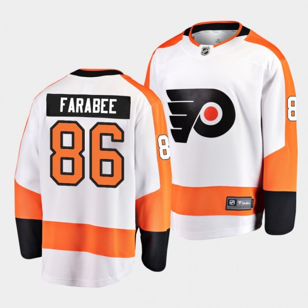 Joel Farabee Philadelphia Flyers 2021-22 Away Whit...