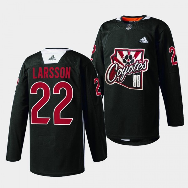 Johan Larsson Coyotes #22 Throwback Night 2021 Special Jersey Black