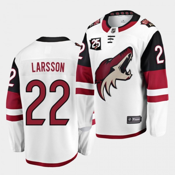 Johan Larsson Arizona Coyotes 2020-21 Away 25th An...
