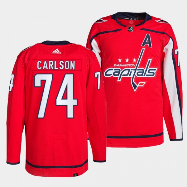 John Carlson #74 Capitals Home Red Jersey 2021-22 ...