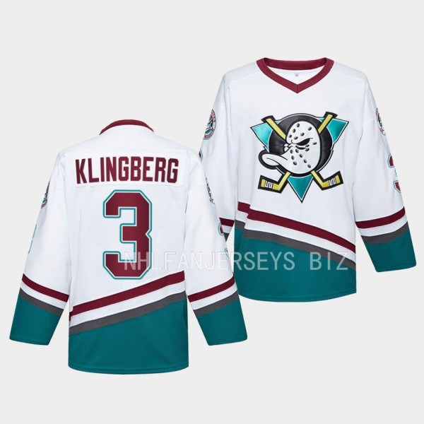John Klingberg Anaheim Ducks #3 Mighty Ducks White Jersey Hockey