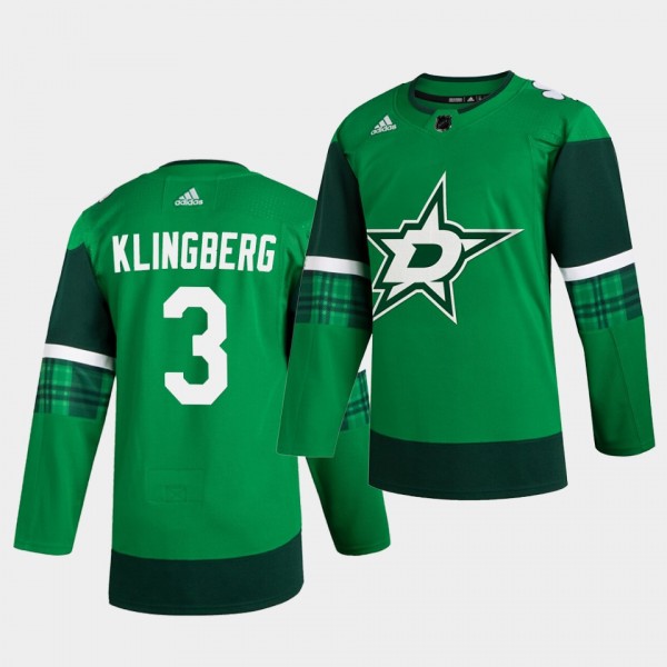 John Klingberg #3 Stars 2020 St. Patrick's Day Aut...
