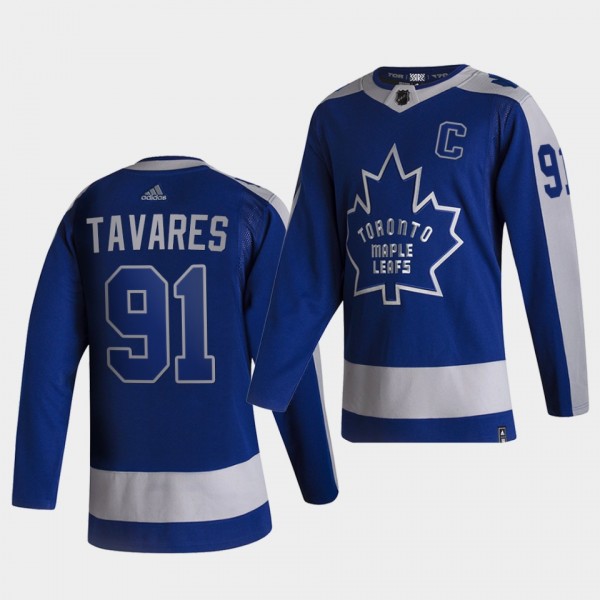 Toronto Maple Leafs 2021 Reverse Retro John Tavares Blue Special Edition Authentic Jersey
