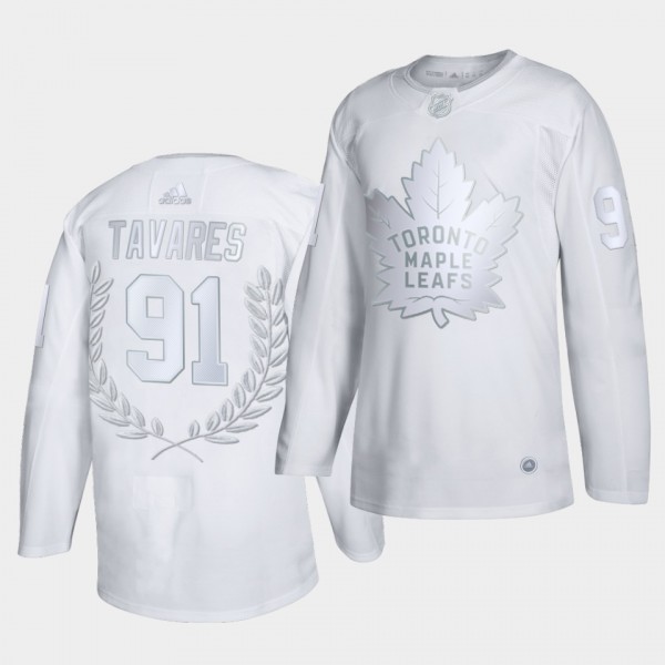 John Tavares Team Captains Maple Leafs #91 Award Collection White Jersey