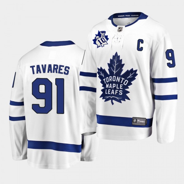 John Tavares Toronto Maple Leafs Honor Armstrong White Memorial patch Men Jersey