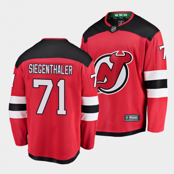 Jonas Siegenthaler New Jersey Devils 2021 Home Men...