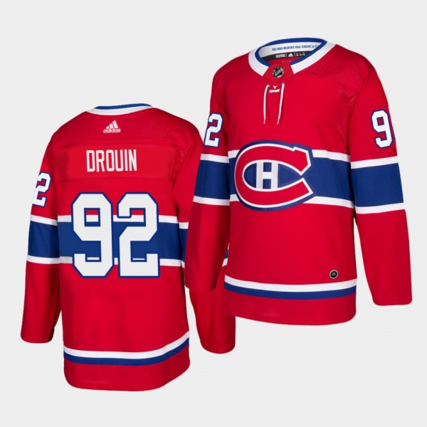 Jonathan Drouin #92 Canadiens Authentic Home Men's Jersey