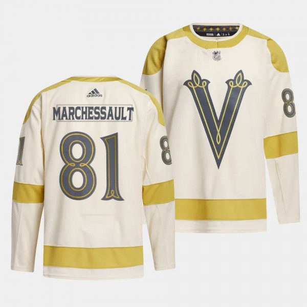 Vegas Golden Knights 2024 NHL Winter Classic Jonathan Marchessault #81 Cream Primegreen Jersey Men's