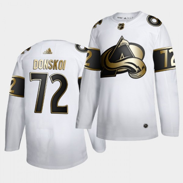 Joonas Donskoi #72 NHL Avalanche Golden Edition Wh...
