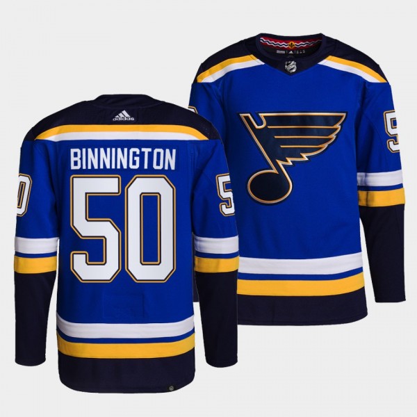 Blues Home Jordan Binnington #50 Blue Jersey Prime...