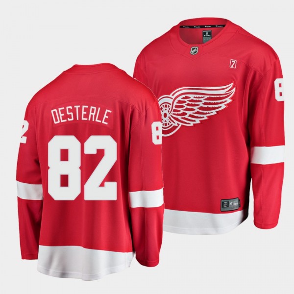 Jordan Oesterle Detroit Red Wings 2021 Home Red Pl...