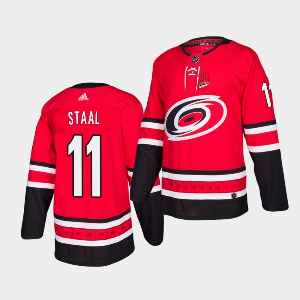 Jordan Staal #11 Hurricanes Home Authentic Red Jer...