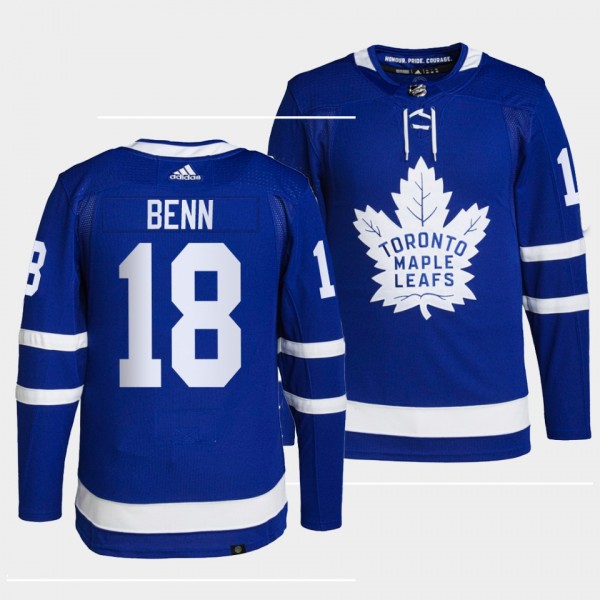 Toronto Maple Leafs Primegreen Authentic Jordie Benn #18 Blue Jersey Home