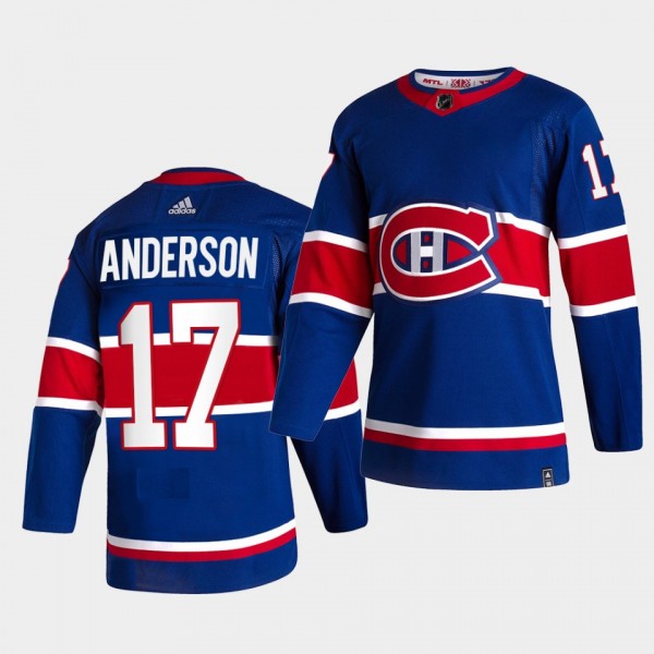 Montreal Canadiens 2021 Reverse Retro Josh Anderso...