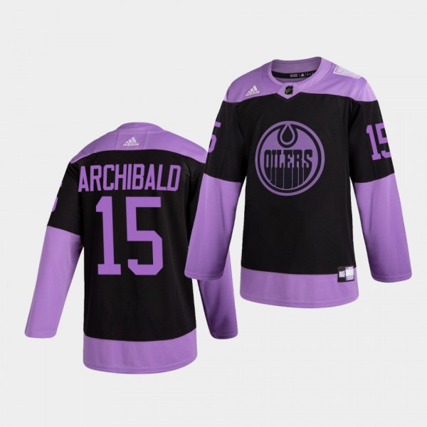 Edmonton Oilers Josh Archibald HockeyFightsCancer ...