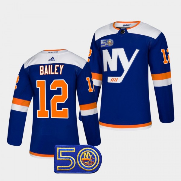 New York Islanders Josh Bailey 50th Anniversary #12 Royal Jersey Authentic Alternate