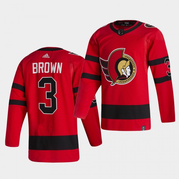 Ottawa Senators 2021 Reverse Retro Josh Brown Red ...