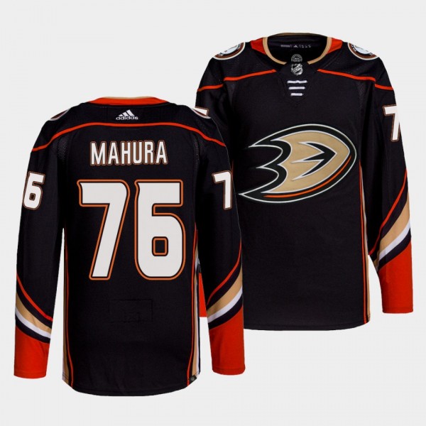 Ducks Home Josh Mahura #76 Black Jersey Authentic ...