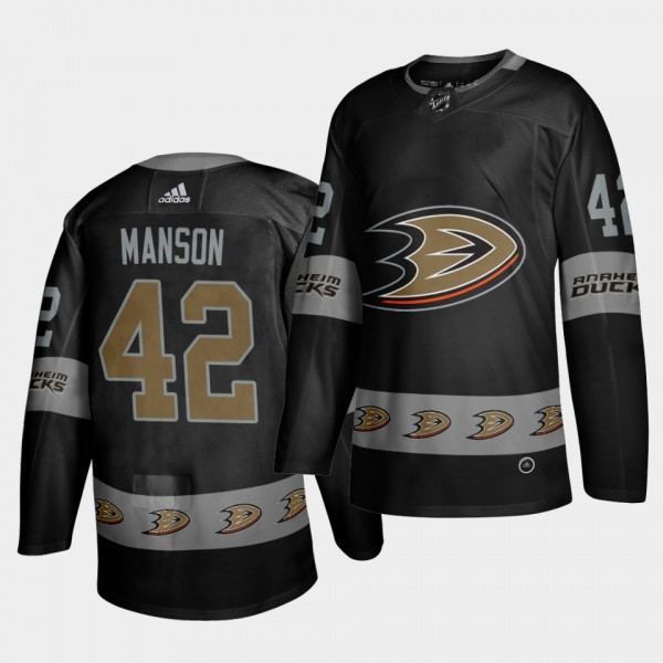 Josh Manson Ducks #42 Logo sleeve Breakaway Jersey