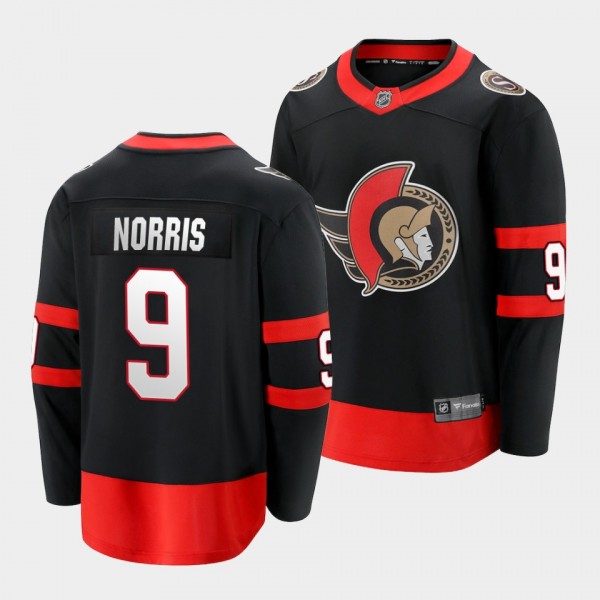 Josh Norris Ottawa Senators 2022 Home Black Breaka...